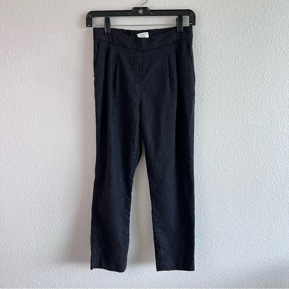 Aritzia Babaton Women’s Wool Cashmere Blend Cropped Pants Dark Gray